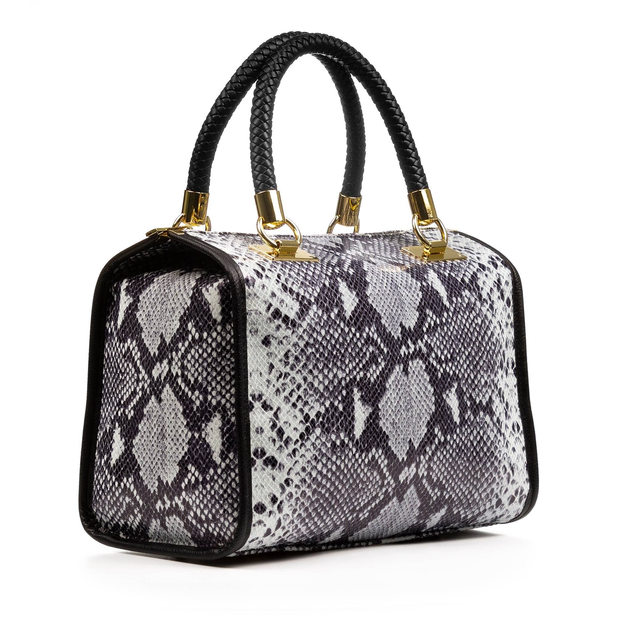 Sac fourre-tout Alanno pour femme en cuir véritable daim python