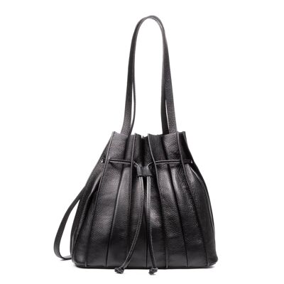 Albiolo women's shoulder bag. genuine leather finish