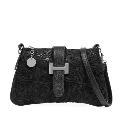 Allerona-Handtasche. Authentisches Wildleder Fantasy-Leder.