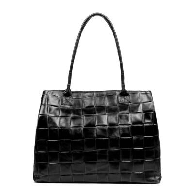 Annagrazia Tote bag. Genuine Interlocking Suede Leather.