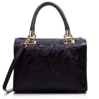 Catena Women's Tote Bag. Authentic Leather Suede Arabic Engraving