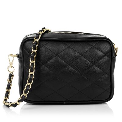 Cleopatra Women's Shoulder Bag. Genuine Leather Quilted Leather