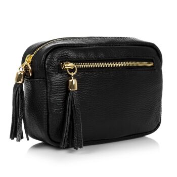 Sac à bandoulière Delfina pour femme. Cuir véritable Dollaro 3