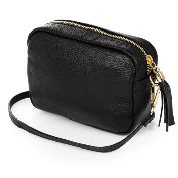 Sac à bandoulière Delfina pour femme. Cuir véritable Dollaro 4