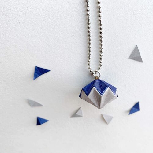 .Classic Diamond Necklace. - Dark Blue