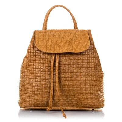 Elisea Backpack bag.Genuine leather Suede Geometric