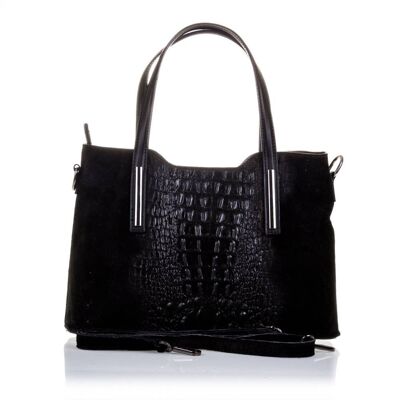 Borsa Tote Fiesole Donna. Vera Pelle Scamosciata Inciso Coco