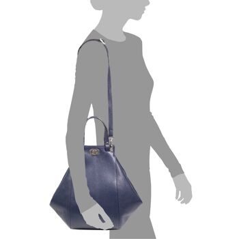 Giusta Sac à bandoulière Femme. Cuir véritable Dollaro. 5