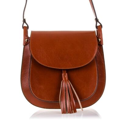 Imola Women's shoulder bag. Genuine leather Tamponato