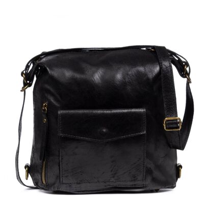 Irene Women's Shoulder Bag Backpack.Genuine Suede Leather
