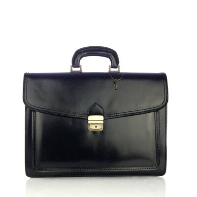 Parma Briefcase Unisex.Genuine Cow Leather