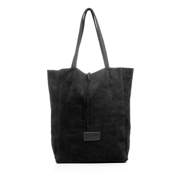 Sac Shopper Sefora pour femme en cuir suédé véritable 1