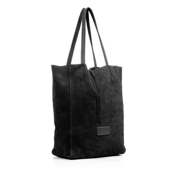 Sac Shopper Sefora pour femme en cuir suédé véritable 4