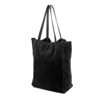 Sac Shopper Sefora pour femme en cuir suédé véritable 5