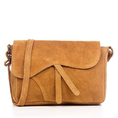 Valentina Women's shoulder bag.Genuine leather Suede