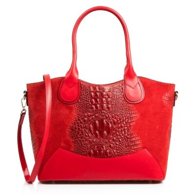 Vercurago Women's Tote Bag. Genuine Leather Suede Engraving