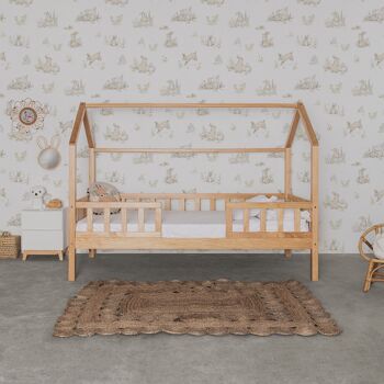 Maison de lit enfant Montessori avec garde-corps Sawyer 90x190cm 2