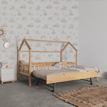 Maison de lit enfant Montessori avec garde-corps Sawyer 90x190cm 5