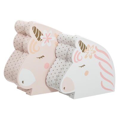 Unicorn set de 2 cajas de almacenaje 20x7x17,7/ 22,7x8x20,4 cm