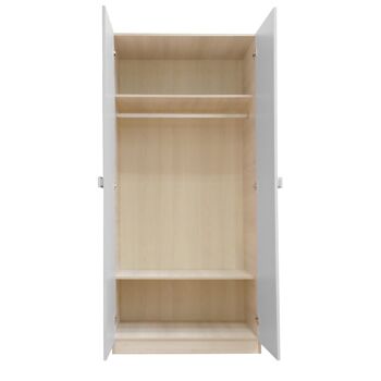 Armoire jeunesse pastel 2 portes 200x91x55,5cm 5