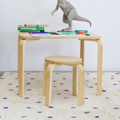Montessori set mesa + 2 taburetes 61x60x45cm