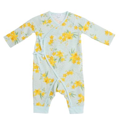 Daffodils Wrap Coverall Mint 3-6M