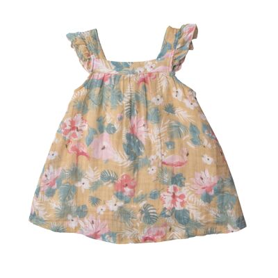 Floral Flamingos Sundress (no Knickers) 2 years