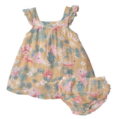 Floral Flamingos Sundress and Knickers 18-24m