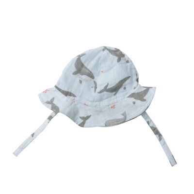 Grey Whales Sunhat 12-24m