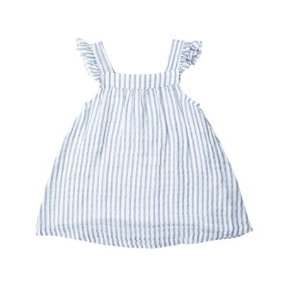 Nautical Ticking Stripe Sundress (no Knickers) 2 years