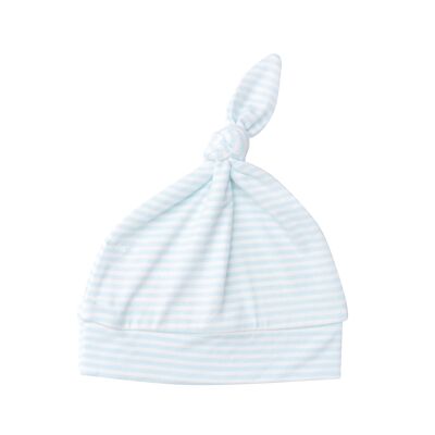 Stripe Blue Knotted Hat 0-3m