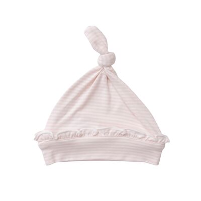 Stripe Pink Knotted Hat 0-3m