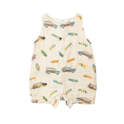 Woody Surf Sharks Shortie Romper 12-18m