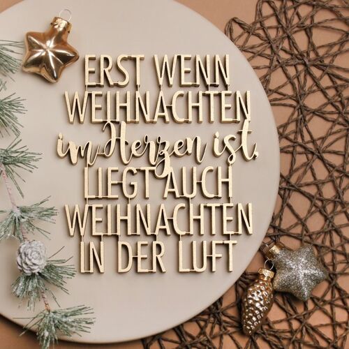 Erst wenn Weihnachten im Herzen ist, liegt auch Weihnachten in der Luft - Gr. M