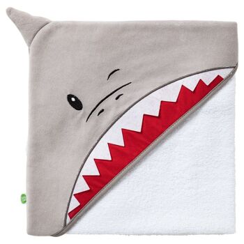 Cape de bain ludique 75x75 cm Requin - Babycalin 1