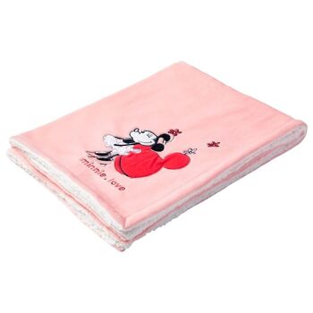 Couverture bi-matière Minnie Confettis 75x100 cm - Disney Baby 1