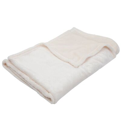 Soft flannel blanket 100x150 cm Ecru - Babycalin
