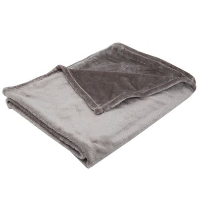 Soft flannel blanket 75x100 cm Taupe - Babycalin