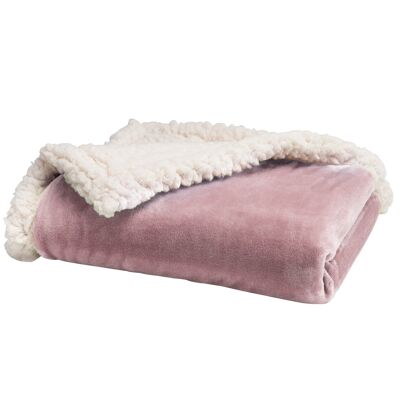 Bi-material soft blanket Pink - Babycalin