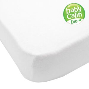 Drap housse 70x140x17 cm bio Blanc - Babycalin Bio