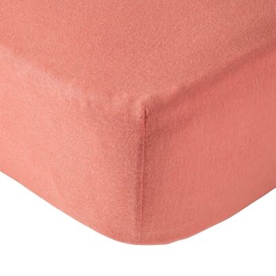 Drap housse uni 60x120 cm Terracota - Babycalin