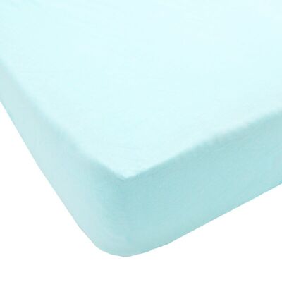 Plain fitted sheet 60x120 cm Turquoise - Babycalin