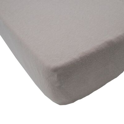 Einfarbiges Spannbettlaken 70x140 cm Taupe - Babycalin