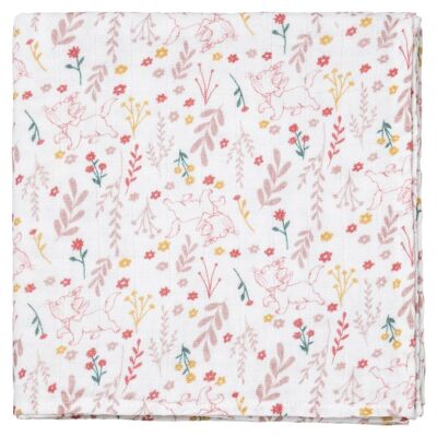 Muselina Marie Sweet estampada 110x110cm - Disney Bebé