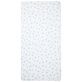 Lot de 2 draps housse 60x120x15 cm Plumes bleues - Babycalin 3