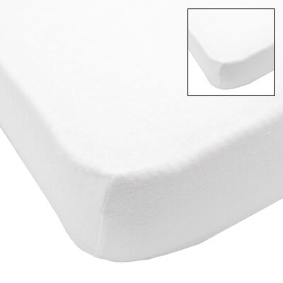 Set di 2 lenzuola con angoli in cotone 70x140 cm Bianco - Babycalin