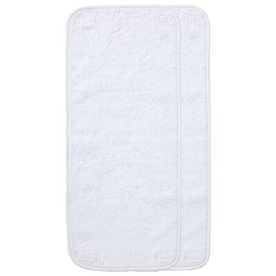 Lot de 2 serviettes à scratch pour matelas à langer Luxe Blanc - Babycalin