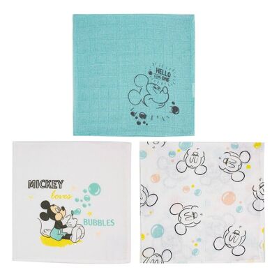 Lot de 3 langes Mickey Little One 60x60 cm - Disney Baby