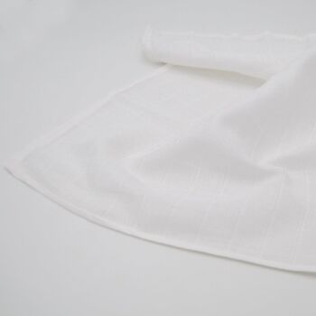 Lot de 6 langes unis en coton 50x70 cm Blanc - Babycalin 3