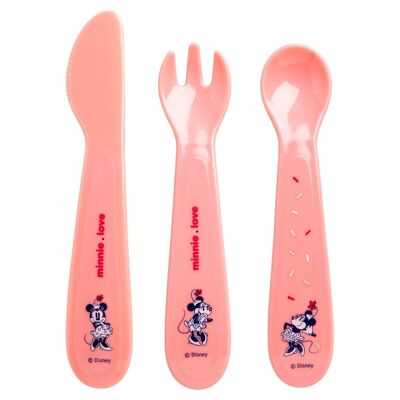 Set of 3 plastic baby cutlery Minnie Confetti - Disney Baby